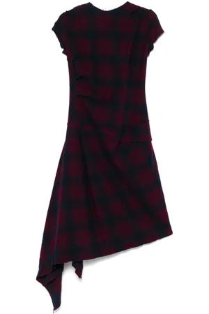 MARC LE BIHAN Checked midi dress