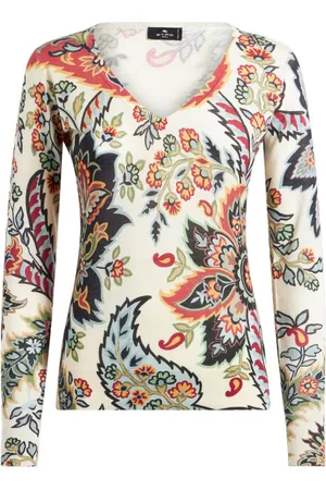 Etro Paisley-print knitted top
