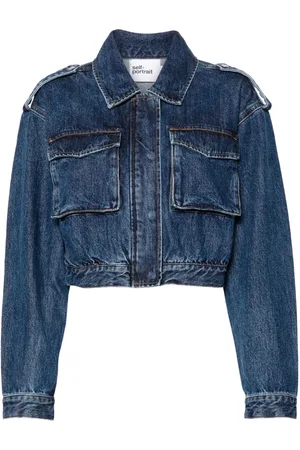 Self-Portrait Cropped denim jacket