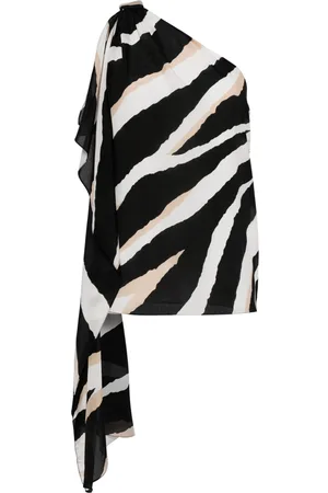 Elie saab Zebra-print silk top