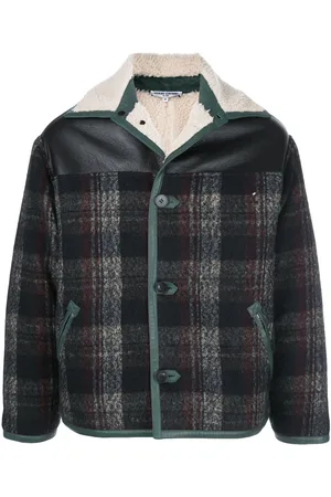 Opening Ceremony Tartan-check shearling-collarjacket