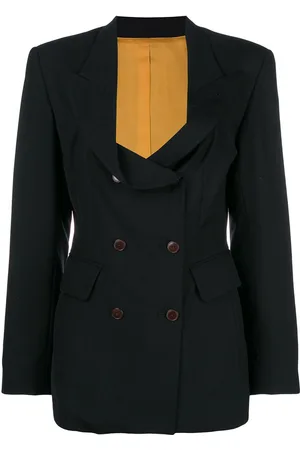 Jean Paul Gaultier Scoop neck double-breasted jacket