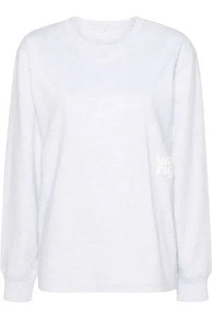 Alexander Wang Raised-logo long-sleeve T-shirt