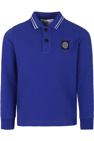 Stone Island Compass-patch piqué polo shirt