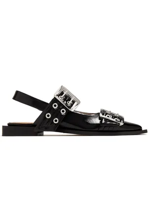 Ganni Buckle ballet pumps