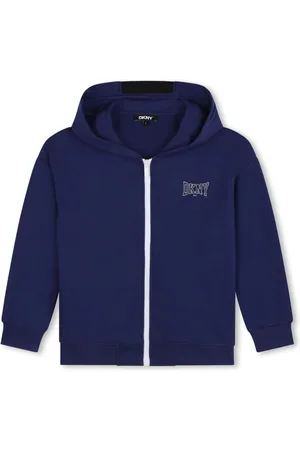 DKNY Logo-print zipped hoodie
