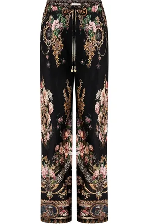Camilla Bias-cut drawstring trousers