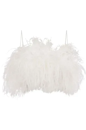 Serafini Feather-embellished top