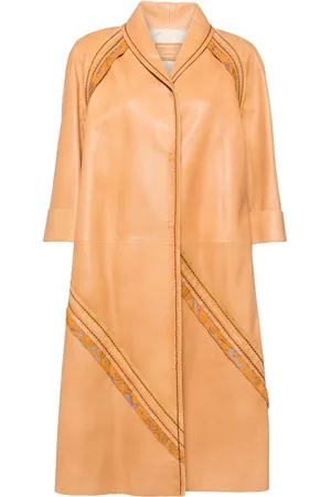 Prada Leather Camel Coat