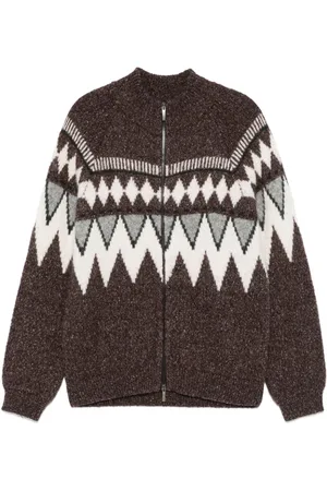 PESERICO SIGN Patterned-jacquard cardigan