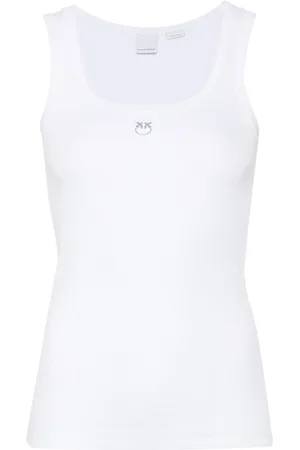 Pinko Calcolatore logo-print tank top