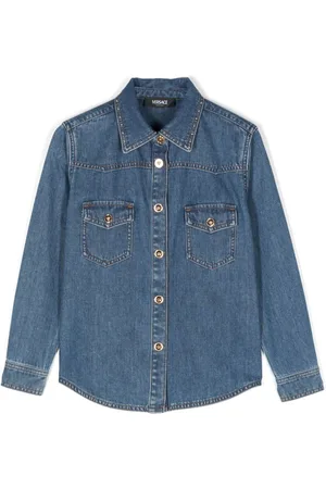 VERSACE Medusa Head-buttons studded shirt