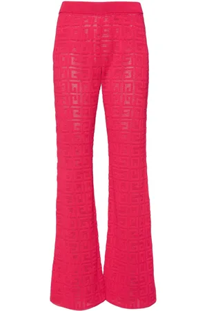 Givenchy Logo intarsia-knit flared trousers