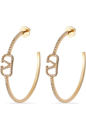 VALENTINO GARAVANI VLogo Signature crystal hoop earrings