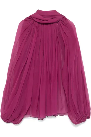 Atu Body Couture Scarf-detail silk blouse
