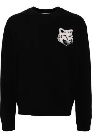 Maison Kitsuné Fox head intarsia jumper