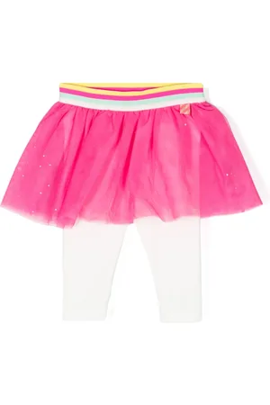 Billieblush Tulle-overlay leggings