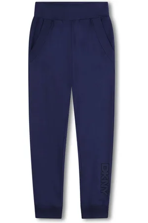 DKNY Logo-embroidered cotton track pants