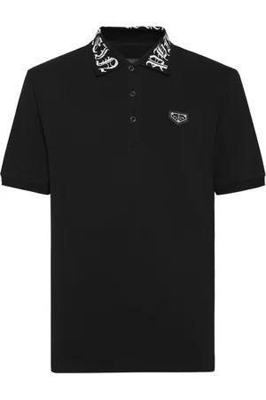 Philipp Plein Gothic-print piqué polo shirt