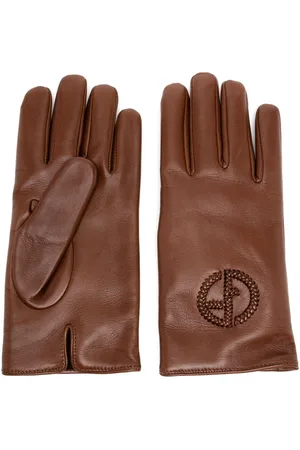 Giorgio Armani Logo-braided gloves