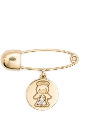 Brumani 18kt yellow Guardian Angel diamond pin