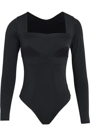 AMIR SLAMA Square neck long sleeve top
