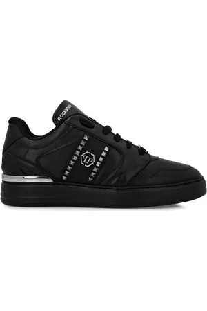 Philipp Plein Stud-embellished leather sneakers