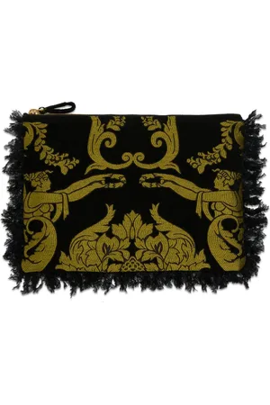 La DoubleJ Cherub-print clutch bag