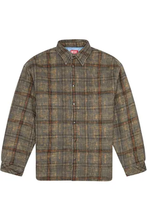 Diesel S-Hamme checked cotton shirt jacket