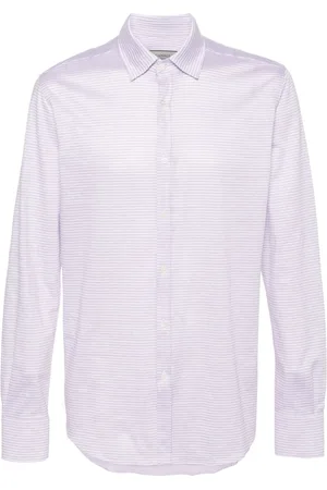 CANALI Striped cotton shirt