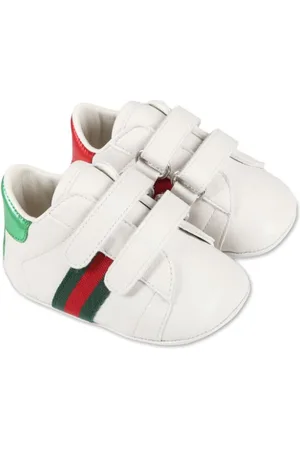 Gucci Signature side-stripe leather pre-walkers