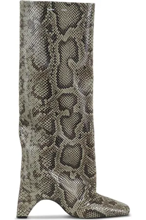 COPERNI 100mm snake-print bridge boots