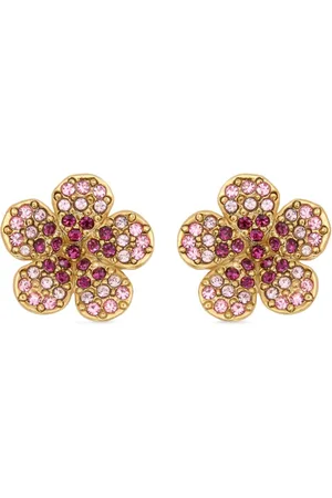 Oscar de la Renta Crystal Flower stud earrings