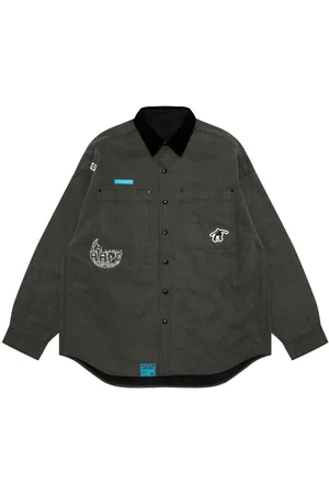 A Bathing Ape Logo-embroidered shirt