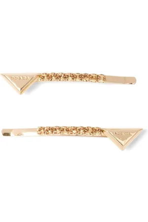 Prada Crystal-embellished hair clips (set of two)