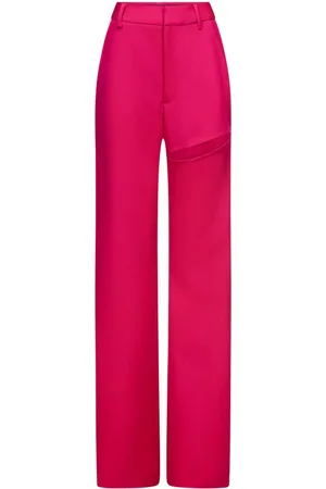 AREA Asymmetric slit trousers