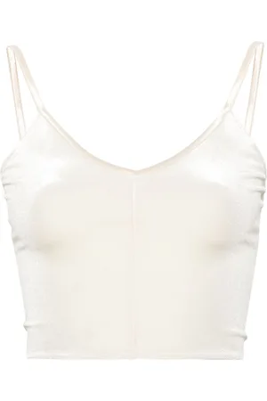 FORTE FORTE Sleeveless velour crop top
