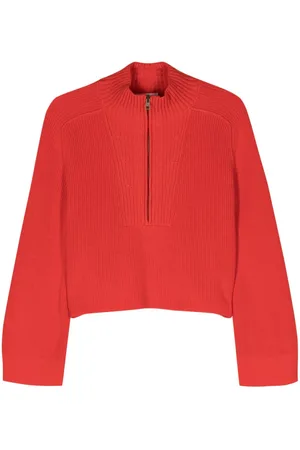 FORTE FORTE Half-zip cropped jumper