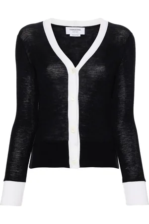 Thom Browne Contrasting-trim wool cardigan