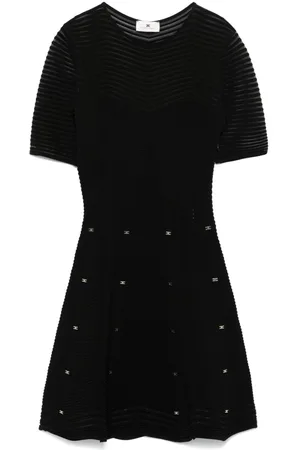 Elisabetta Franchi Herringbone-pattern mini dress