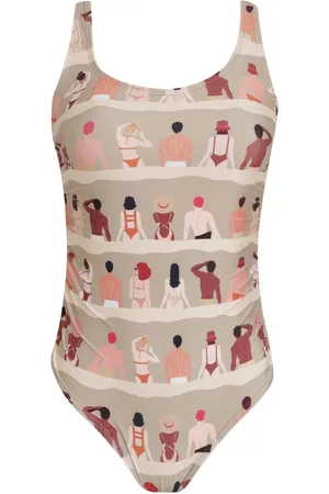 AMIR SLAMA Graphic-print swimming suit
