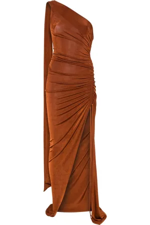Atu Body Couture Asymmetric ruched maxi dress