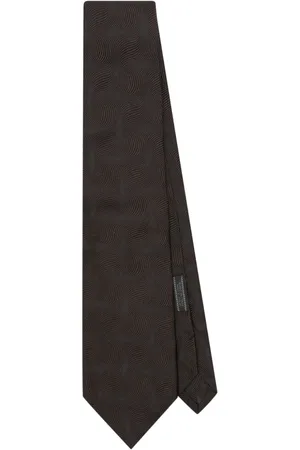 Prada 2000s patterned-jacquard silk tie