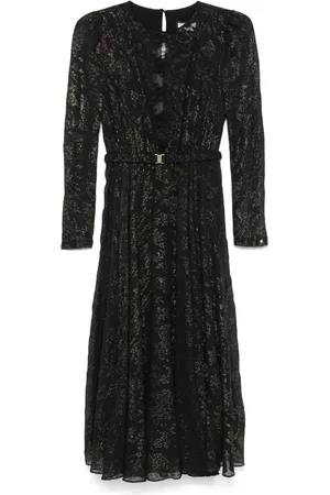 NISSA Polka dot tulle midi dress