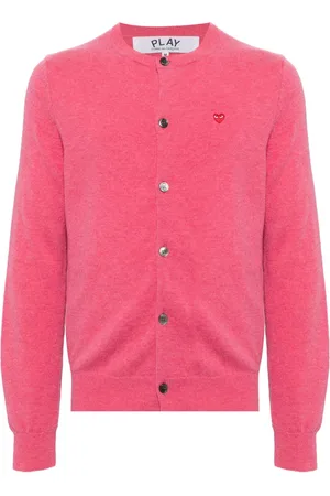 Comme des Garçons Heart-patch wool cardigan