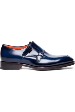santoni Leather monk shoes