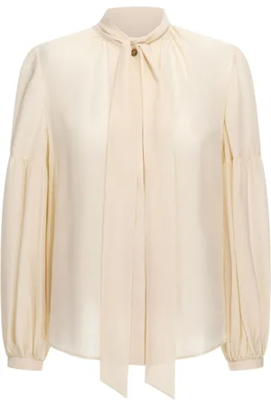 Roberto Cavalli Tie neckline silk blouse