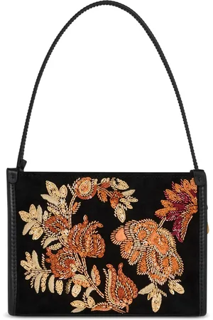 Etro Embroidered suede pouch