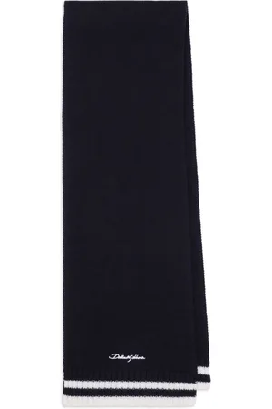 Dolce & Gabbana Embroidered-logo knitted scarf