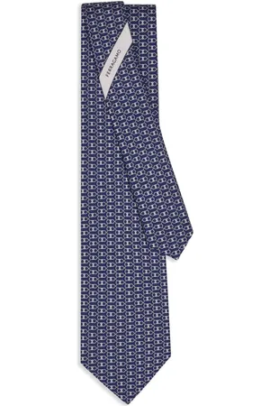 Salvatore Ferragamo Gancini print tie
